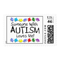 Someone With Autism Loves Me postage