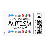 Someone With Autism Loves Me stamp