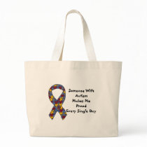 Someone With Autism Makes Me Proud Every Single Da bags by AwarenessAlley Someone With Autism Makes Me Proud Every Single Da bags
