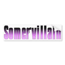 Somervillain Purple Bumper Sticker bumper stickers