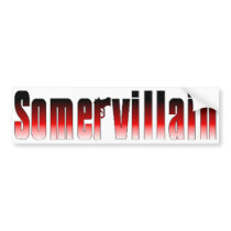 Somervillain Red Bumper Sticker bumper stickers