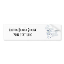 Something Blue Butterfly Fairy - Vintage Cyanotype Bumper Sticker