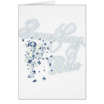 Something Blue Butterfly Fairy - Vintage Cyanotype Greeting Card
