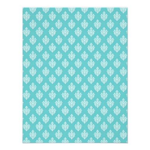 Something Blue Damask Pattern Bachelorette Party Announcements