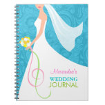 Something Blue Damask Wedding Planner Journal notebooks