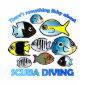 Something Fishy About Scuba Ladies Baby Doll Fitted T-Shirt