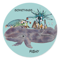 Somethings Fishy Cartoon Whale Friends Stickers by zooogle Somethings Fishy Cartoon Whale Friends Stickers