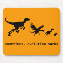 Sometimes, Evolution Sucks mousepads by Sporkbender Sometimes, Evolution Sucks mousepads