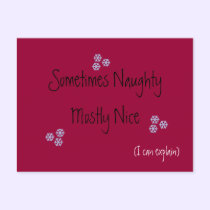 Sometimes Naughty Mostly Nice postcards