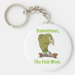 Sometimes the Fish Wins Keychain