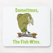 Sometimes The Fish Wins Mousepad by rjvstudios Sometimes The Fish Wins Mousepad