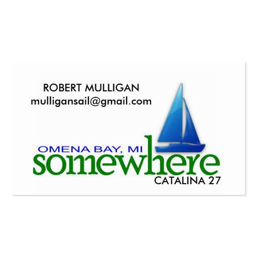 SOMEWHERE Card - ROBERT MULLIGAN Business Card Templates (front side)