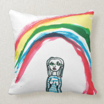 Somewhere Under A Rainbow Throw Pillow pillows