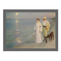 Sommeraften ved Skagens (Moonlit Summer Beach) Post Card
