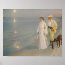 Sommeraften ved Skagens Strand Print