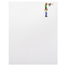 Son and Dad playing basketball Custom Letterhead