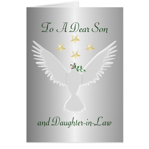 Son And Daughter-In-Law Christmas Greeting Card | Zazzle