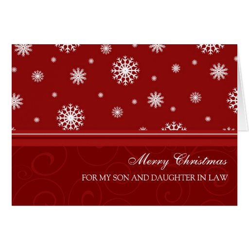 Son and Daughter in Law Merry Christmas Card | Zazzle