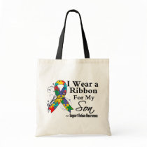 Son - Autism Ribbon Canvas Bag