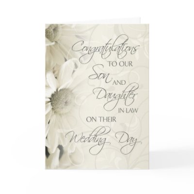Son &amp; Daughter In Law Wedding Congratulations Card