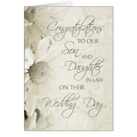 Son & Daughter In Law Wedding Congratulations Card