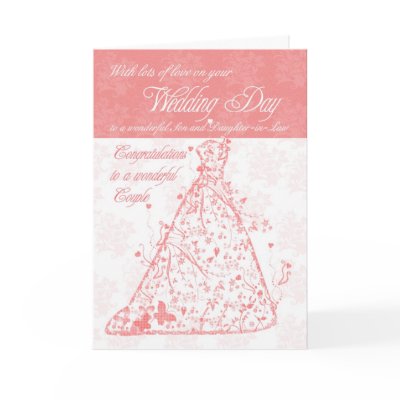 Son & Daughter-in-Law wedding day congratulations Cards