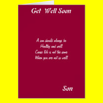 Son get well greeting cards cards