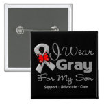 Son - Gray Ribbon Awareness Buttons