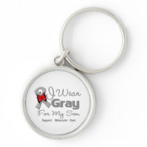 Son - Gray Ribbon Awareness Key Chains