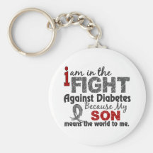 Son Means World To Me Diabetes Keychains