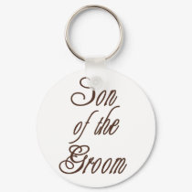 Son of Groom Classy Browns keychains