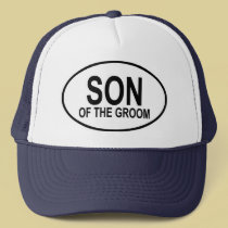 Son of the Groom Wedding Oval hats