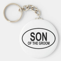 Son of the Groom Wedding Oval Keychains