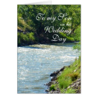 Son Wedding Day Country Stream Greeting Card
