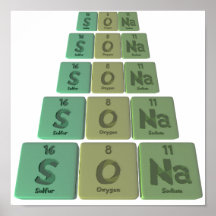 Sona as Sulfur Oxygen Sodium Print