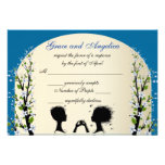 Sonata Custom Lesbian Wedding RSVP Cards invitations