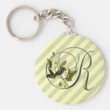Sonbird Initial R Keychains
