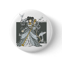 Song Bird button by pandapad Song Bird button
