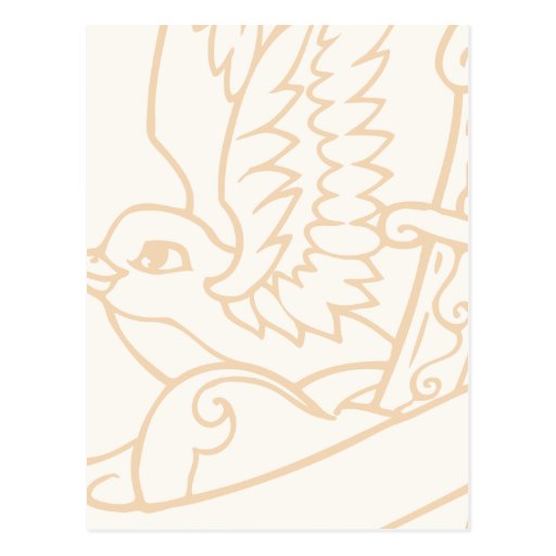 Song Bird Tattoo Illustration Art Post Cards
