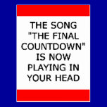 song final countdown now playing your head postcards