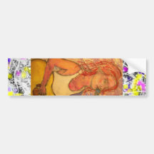 song girl drip painting bumper stickers