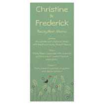 Song of Love, wedding menu and program Rack Card Template