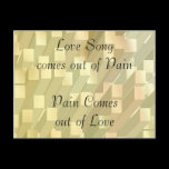SONG out of PAIN - PAIN out of  LOVE postcards