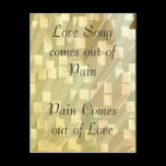 SONG out of PAIN - PAIN out of  LOVE postcards