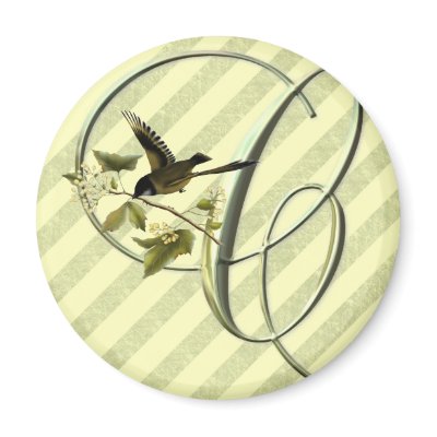 Songbird Initial C Fridge Magnet by initials