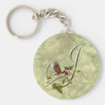 Songbird Initial J Keychain