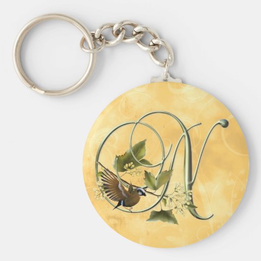 Songbird Initial N Key Chain