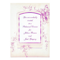 Songbird Shabby Chic Rehearsal Dinner invitations