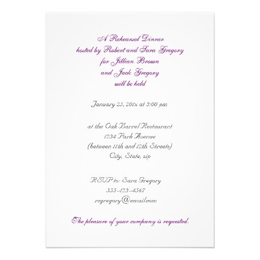 Songbird Shabby Chic Rehearsal Dinner Invites