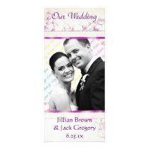 Songbird Shabby Chic WEDDING Program rack cards